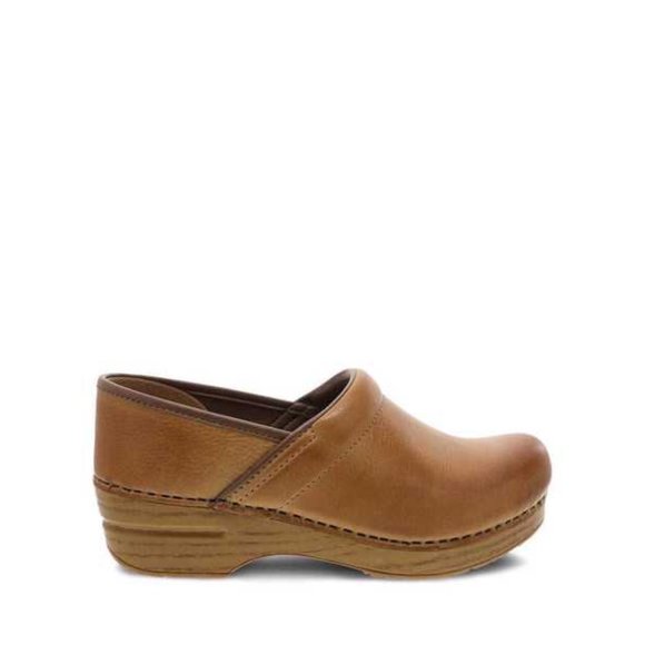 NWOB DANSKO Professional Honey Distressed brown leather CLOGS size 38